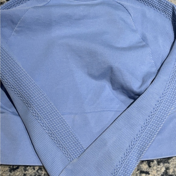 Aerie cropped blue long sleeve size small - Picture 5 of 5